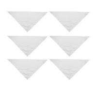 CLISPEED Puppy Triangle Scarf 6Pcs White Polyester Adjustable Bandanas for Dog Party Decorations and Comfortable Wear