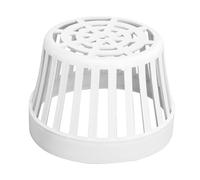 CLISPEED PVC Rooftop Drain Sink Filter Strainer White Anti-Blocking Mesh Cover Oxidation Resistant Prevents Debris Falling into Drainage for Roof Garden and Places with Fallen Leaves
