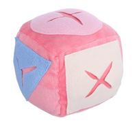 CLISPEED Rabbit Foraging Feeder for Bunnies, Slow Feeding Cloth Ball | Pink Cloth Design, Smooth Edges and Rolling Resistance, for Cages or Open Areas, Indoor House Rabbits