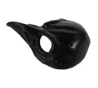 CLISPEED Raven Skull Bird Mask Black One Size - Scary Crow Beak for Halloween Festival Cosplay Costume Party Accessory