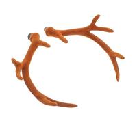 CLISPEED Realistic Reindeer Antlers Headband DIY Accessories for Christmas Decoration Soft Touch Brown Faux Antlers Festive Photo Props and Creative Craft Embellishments