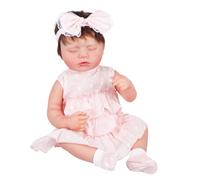 CLISPEED Reborn Doll Girl with Weighted Soft Vinyl Body Lifelike Realistic Features and Soft Rooted Hair for Hugging Role Play and Collecting Random Color