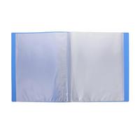 CLISPEED Receipt Organizer Folder Document Classification Organizer Blue Plastic A4 File Folder with 60 Pages Pp Inserts Simple Stylish Design for Home and Travel