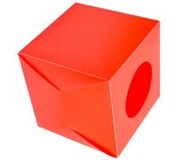 CLISPEED Red Plastic Raffle Ticket Box Large Container with Slot for Voting Ballots and Charity Donation Events