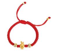 CLISPEED Red String Bracelet Symbol of Success and Wealth Year of The Rabbit Handmade Braided Alloy and Thread Rope Rabbit Charm for Men and Women for Chinese New Year and Occasions