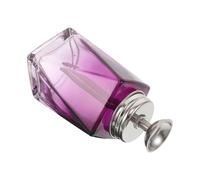 CLISPEED Refillable 150ml Nail Polish Remover Pump Bottle in Purple Glass with Metal and Plastic Components, Easy Liquid Monitoring Liquid Storage Container for Salon and Family Use