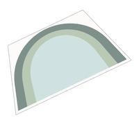 CLISPEED Removable Arch Wall Sticker Half Circle Decal Bright Green Geometric Wall Art for Home Decor