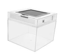 CLISPEED Reptile Box Creative Feed Bin Box for Lizard Tortoise Spider Feeding Enclosure Practical Incubator
