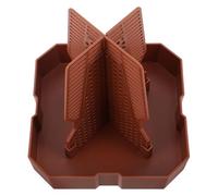 CLISPEED Reptile Insect Feeding Bowl Large Plastic Feeder with Climbing Column for Lizards Chameleons and Geckos Terrarium Aquarium Accessory Brown