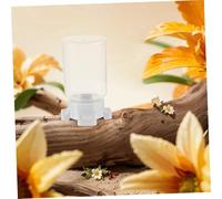CLISPEED Reptile Water Feeder Medium White Bowl with Stable Base Spill-resistant Design for Geckos Tarantulas Ants and Small Pets Enhanced Hydration From Multiple Angles Easy to Clean