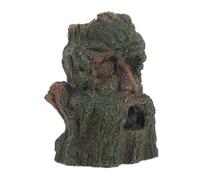 CLISPEED Resin Aquarium Hiding Cave with Twisted Human Face Tree Trunk Design Fish Hideout for Shrimp Cichlids Betta Reptile Tank Accessory to Promote Exploration and Natural Habitat