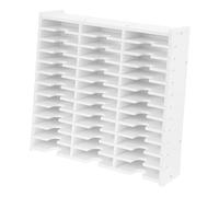 CLISPEED Reusable CD Storage Case with Compartments Multi Grid Desktop Organizer for Discs and Items Scratch Resistant Protective Album Holder Dust Isolating Storage Rack for Office and