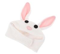 CLISPEED Reusable Pink Cotton Cloth Pet Bunny Ear Hat for Small Pets like Hamsters and Kittens, Adorable Bunny Ear Shape Cap for Halloween or Photo Shoot