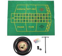 CLISPEED Reusable Portable Russian Poker Wheel Party Game Set with 25cm Roulette Wheel, Tablecloth, and Poker Chip Rake for Adults Home and Party Entertainment