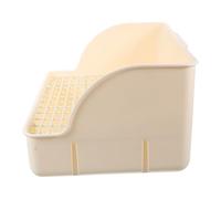 CLISPEED Reusable White Plastic Rabbit Toilet Training Potty for Cage Use with Odour-free Design, Suitable for Rabbits and Chinchillas in Living Room or Park, Easy to Clean Cage Litter Box