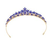 CLISPEED Rhinestone Leaf Crown Wedding Tiara Headband for Brides Elegant Bridal Hair Accessory with Sparkling Crystal Details Versatile Princess Headpiece for Weddings Proms and Birthdays