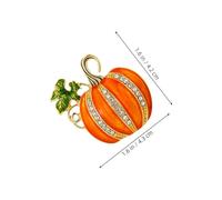 CLISPEED Rhinestone Pumpkin Brooch Pin Sparkly Decorative Pumpkin Shaped Lapel Pin for Women Lightweight Sweater Accessory with Gleaming Accents for Halloween Thanksgiving and Fall Fashion