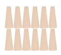 CLISPEED Ring Holder Universal Compatibility to Prevent Rings from Slipping Natural Wood 12pcs Cone Shaped with Smooth Handcrafted Finish and Grain for Retail Counters and Home Dressing