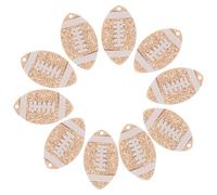 CLISPEED Rugby Charms Simple and Delicate 10 Pcs Acrylic for Jewelry Making Sports Pendants, Convenient Accessories for Earrings Making and Craft Projects