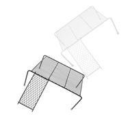 CLISPEED Rutin Chicken Iron Mesh Rack Large Platform with Ladder for Small Pets Creative Climbing and Resting Stand for Chicken Coop Cage Easy to Clean Black and White Poultry Feeding Table