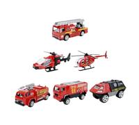 CLISPEED Scale Mini Fire Engine Alloy Simulation Fire Fighting Vehicles Educational Inertial Car Model for Role Play and Sharing