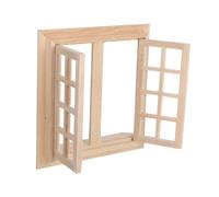 CLISPEED Scale Plain Pane Miniature Window Model Wooden House Decor for Crafting and Houses
