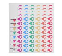 CLISPEED Self Adhesive Map Location Stickers Precise Positioning and Waterproof Material, 280 Assorted Colour Dots for Road Trip Planning and Bucket List, 5 Sheets of Removable Geography