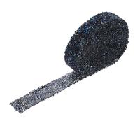 CLISPEED Self Adhesive Rhinestone Ribbon Strip Wide Black Blue Ab Resin Diamond for DIY Crafts Clothing Shoe Bag Decoration Sparkling Crystal Tape