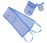 CLISPEED Self Tanning Mitt Applicator Set Flocking Material with Back Lotion Applicator and Finger Glove Simple and Safe to Use, for Back Tanning and Sunscreen Application