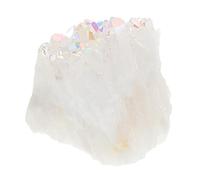CLISPEED Seven Color Crystal Cluster Raw for Air Purification and Office Decoration Natural Druzy Gemstones for Yoga Balancing Teaching Specimen and Artistic Workspace Accent