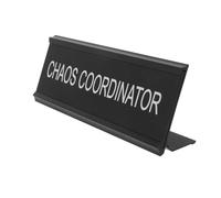 CLISPEED Shaped Aluminum Alloy Chaos Coordinator Desk Name Plate for Mediator Position Stable and Polished Office Sign with Elegant Finish Functional Decorative Plaque for Mediation