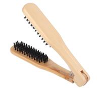 CLISPEED Shaped Hair Straightening Brush Comb Wooden Hair Straightener Tool Easy to Use Comb