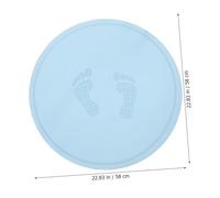 CLISPEED Shock-absorbing Indoor Jump Rope Mat with Arch Support Decorative Skipping Cushion for Home Gym Exercise Non-slip Tpe Fitness Mat Reducing Foot and Fatigue Blue with Footprint