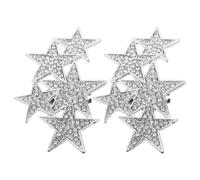 CLISPEED Shoe Flower Decorations Removable Star Shoe Charm Shiny Rhinestone Bling for Wedding Heels Valentine's Day Jewelry Decoration