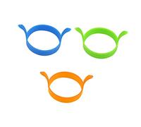 CLISPEED Silicone Cooking Egg Ring with Double Ears Nonstick Heat Resistant Kitchen Tool for Fried Eggs and Small Pancakes Food Grade Green Mold Dishwasher Safe