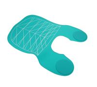 CLISPEED Silicone Hair Cutting Collar Blue Green Barber Cape for Hairdressing at Salon Home Use
