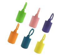 CLISPEED Silicone Sleeve Set for Essential Oil Roller Bottles 15ml, 6pcs Protective Cover Case with Hanging Strap, Portable Bottle Holder for Travel and Aromatherapy Use