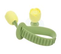 CLISPEED Silicone Toilet Seat Handle Lifter Adorable Flower Shaped Design Raised Toilet Lid Lifter for Bathroom Portable Easy to Use Keeps Hands Clean and Hygienic Green