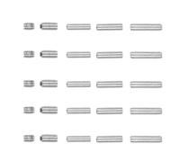 CLISPEED Silver Metal Guitar Bridge Saddle Screws Thread Diameter 3mm Pitch 0.5mm 25pcs with Height Adjustment and Steady System Accessories Kit for Scale Bass Guitar and Electric Guitar