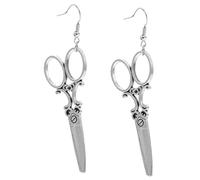 CLISPEED Silver Scissors Earrings for Women Stylish Funny Dangle Jewelry Creative Gift for Party Birthday Anniversary Valentine's Day
