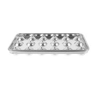 CLISPEED Silver Stainless Steel Ball Shaped Ice Mold with DIY Ice-Making Function and Convenient Operation, Creative Round-Shaped Ice Cube Tray for Home Kitchen Use