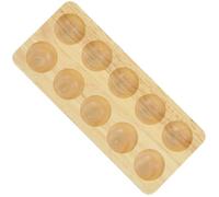 CLISPEED Simple Style Wooden Egg Tray for 10 Eggs Stackable Design Suitable for Home and Kitchen Use Sturdy Synthetic Material