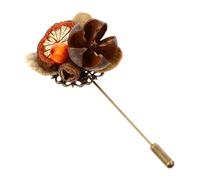 CLISPEED Simulation Brooch Pin with Simulated Berries and Pine Cones with Leaves Elegant Garment Accessory Vintage Style Clothing Decoration for Autumn and Winter