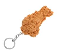 CLISPEED Simulation Fried Chicken Leg Keychain Cute Artificial Food Accessory for Backpack Purse Car Keys Novelty Chicken Wing Charm for