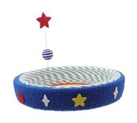 CLISPEED Sky Cat Scratcher Bed for Indoor Cats Wear Resistant Sisal Lounge with Integrated Scratching Board and Cozy Nest Furniture Bowl for Small Pets Under