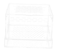 CLISPEED Small Acrylic Mealworm Breeding Box Ventilation, Feeding Enclosure for Insects and Spiders, Critters Keeper Suitable for Pet Breeding and Terrarium Use