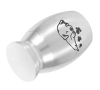 CLISPEED Small and Compact Silver Alloy Pet Urn Box for Dog and Cat Ashes with Good Protection Effects and Lightweight Design, Memorial Gift for Cherishing Your Pet's Memory