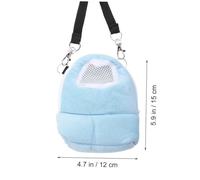 CLISPEED Small PET Carrier Bag Portable Breathable Dog Carrier for Small Animals Travel-Friendly Hamster Outgoing Bag Size S (Blue)