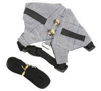CLISPEED Small Pet Harness and Leash Set Polyester Cotton Material Lightweight Adjustable with Even Pressure Distribution Suitable for Small Pets like Hamsters and Bunnies