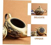 CLISPEED Small Retro Brass Teapot Statue Intricate Dragon Desktop Decoration for Bedroom and Home Art Collectible Figurine